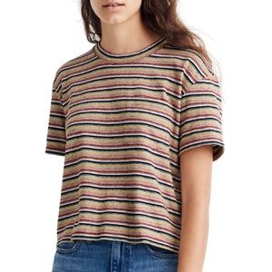 Madewell textured easy crop tee (s)